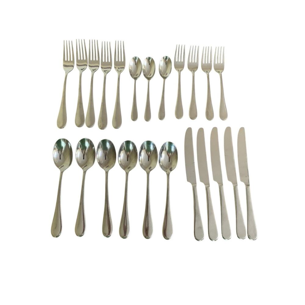 Vtg Oneida Replace Fork Serving Spoon Knife Rounded Handle Heavy Flatware 23 Pc